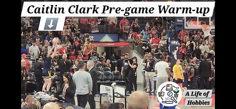 Caitlin Clark Pre-Game Warm, draining 3 after 3.