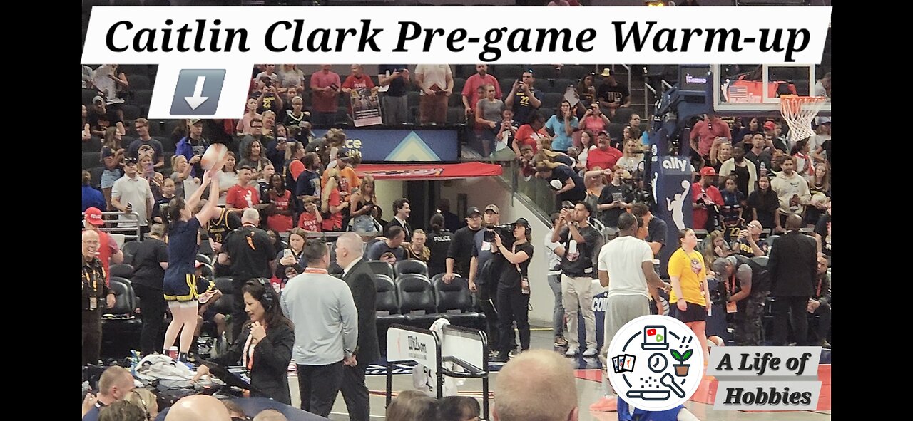 Caitlin Clark Pre-Game Warm, draining 3 after 3.