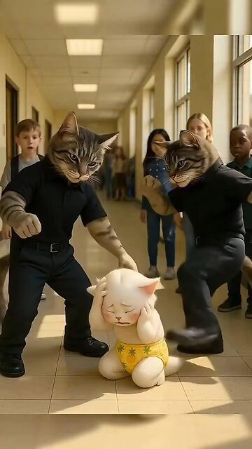 Guard vs Cat 🐱 Fight | Sad Animation Video