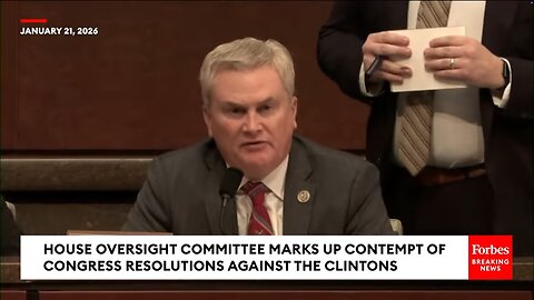 BREAKING NEWS: Bill Clinton Contempt Of Congress Resolution Advances In House Oversight Committee