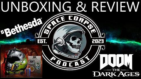 Doom: The Dark Ages Helmet & Blue Key Card from Bethesda - REVIEW | Space Corpse Podcast