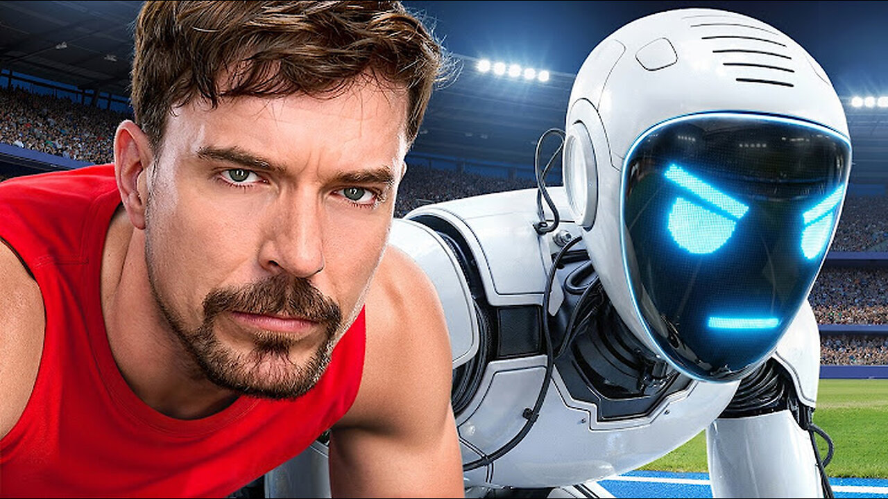 World's Fastest Man Vs Robot