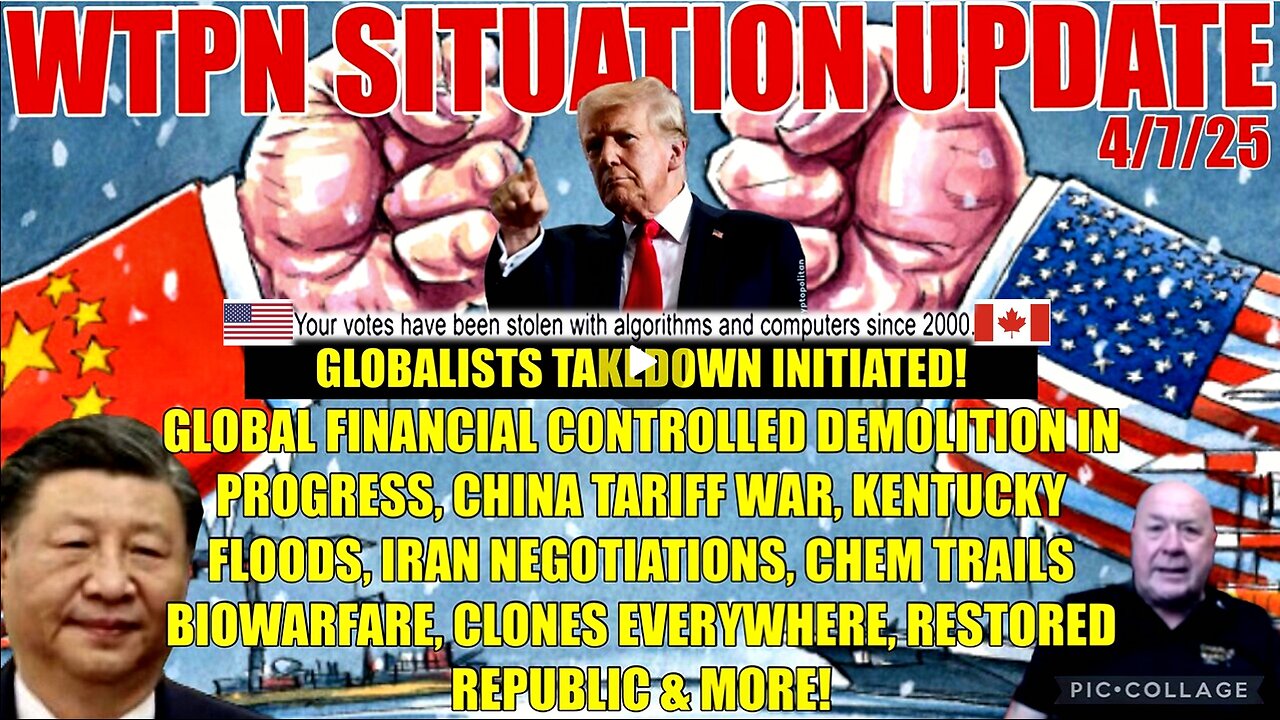 IRAN WAR, CONTROLLED FINANCIAL CRASH, CLONES, VT INTEL, CHINA RAISES TARIFFS & MORE