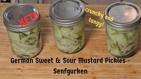 Keto German Sweet and sour Mustard Pickles