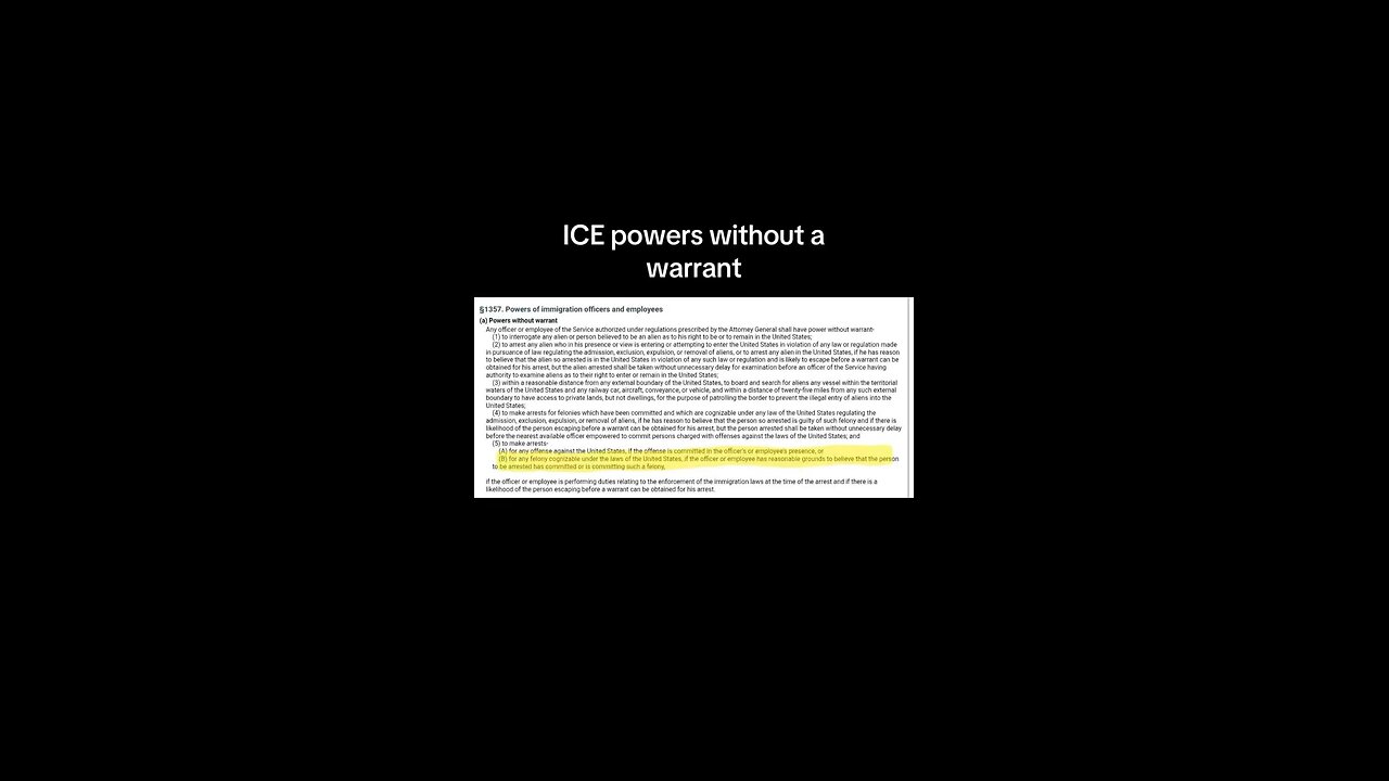 ICE powers without a warrant