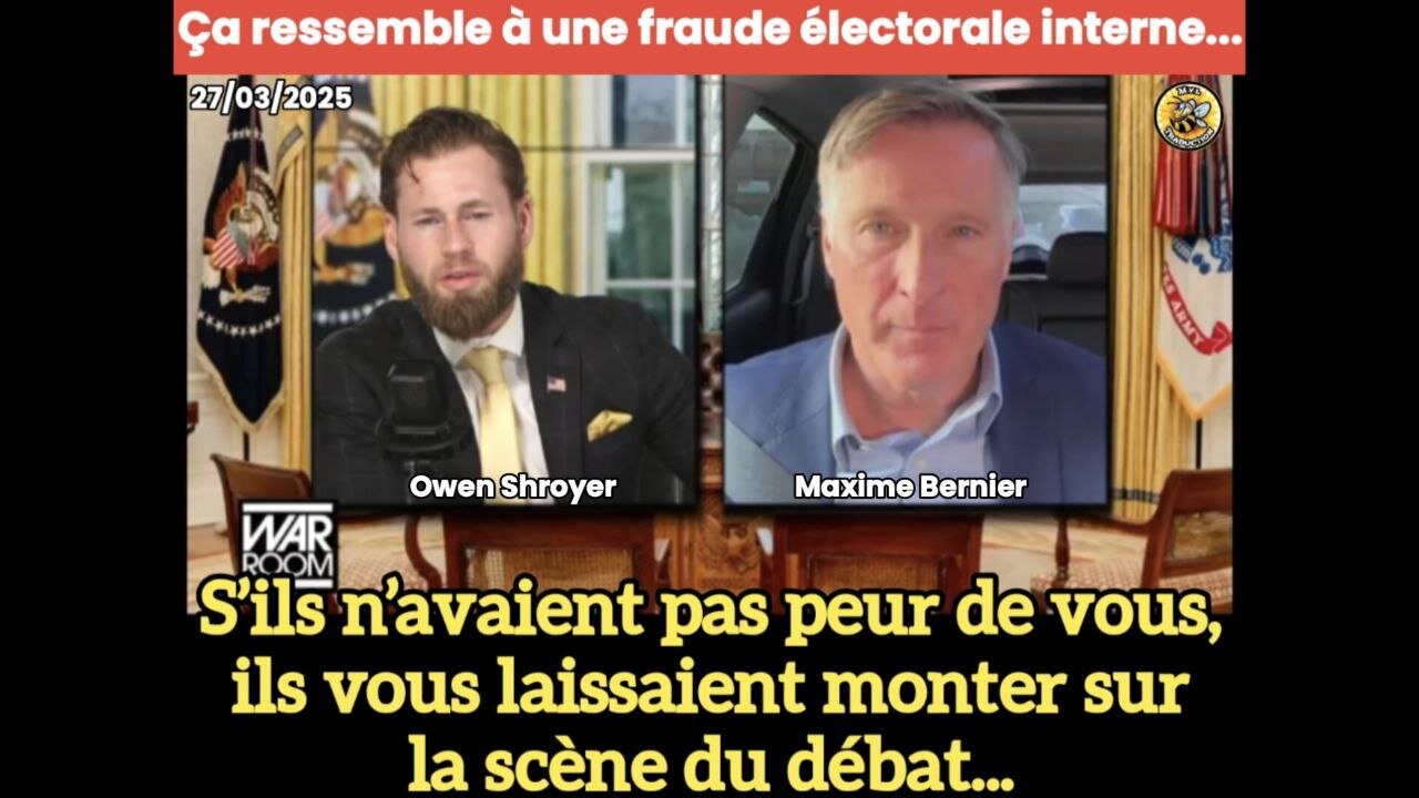 Ils vous tiennent à l'écart des débats, ce qui me fait dire qu'ils ont peur de vous. Owen Shroyer