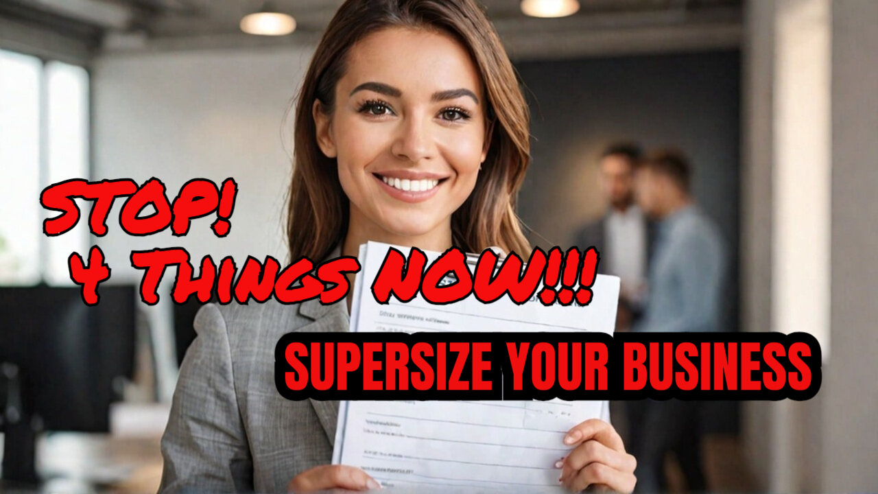 Eliminate These 4 Things To Supersize Your Business!