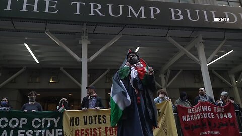 Confrontations at Pro-Palestine Protest at TRUMP building in Manhattan NYC