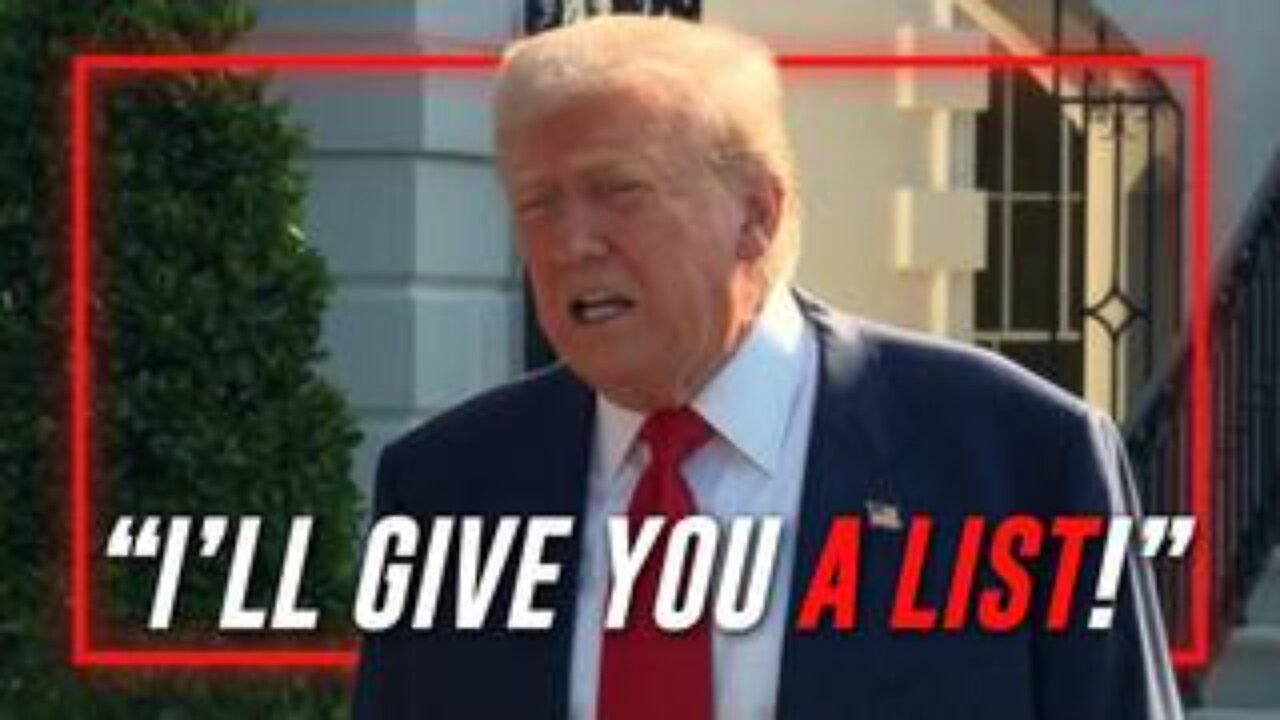 President Trumps Morning Press Conference Where He Says He Has A List!