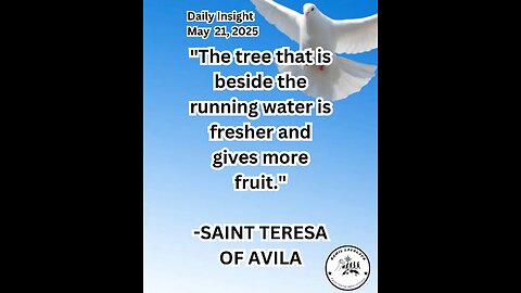 Daily Insight May 21, 2025 #faith #Saints #Insight