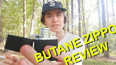 Smoking a Cigarette using a Zippo Lighter Butane Insert