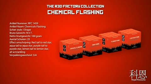 The R3D Factory Collection - Chemical Flashing - 25 Schots Vuurwerk Cake