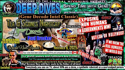 2025-11-06: Tea and Scones Nightcap with gene Decode and Paul Brooker - World News Update