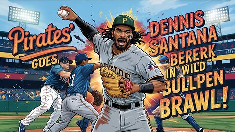 Pirates' Dennis Santana Goes Berserk in Wild Bullpen Brawl!