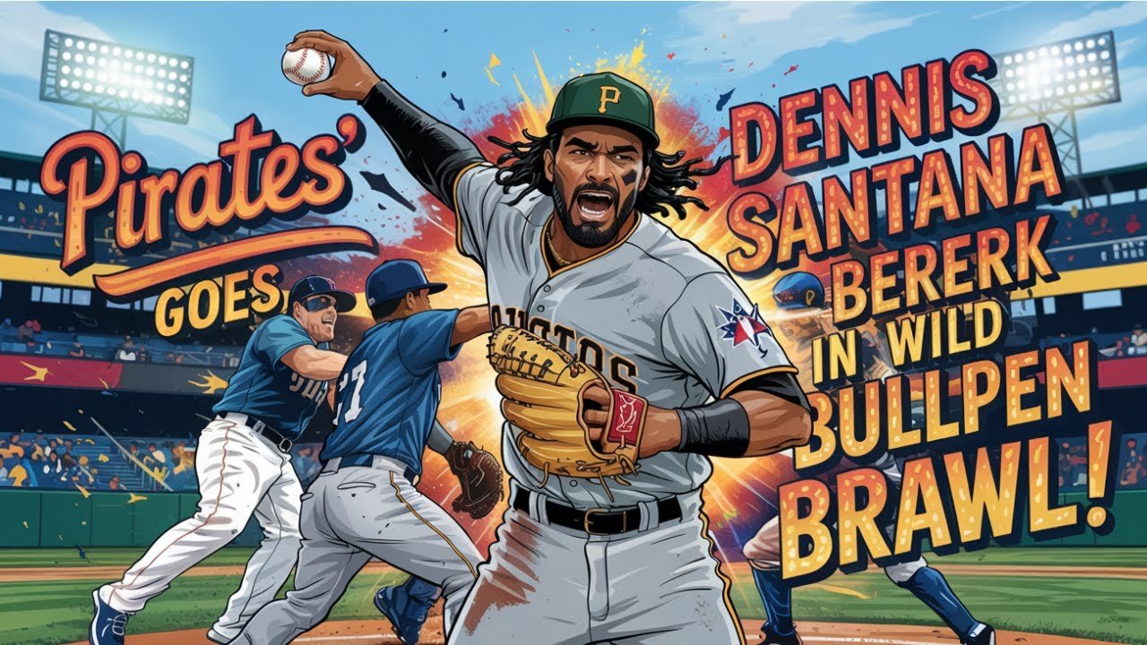Pirates' Dennis Santana Goes Berserk in Wild Bullpen Brawl!