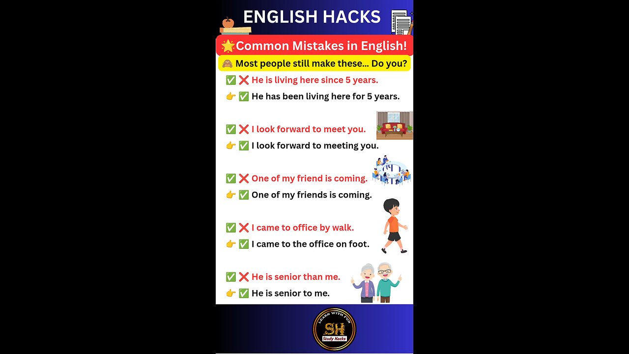 Common mistakes in English ।Most people still make these do you? #mistakes #english #shorts
