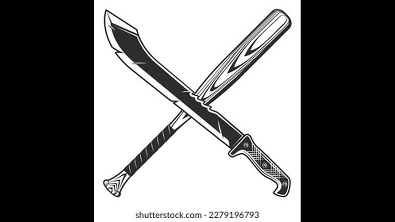 Crazy Street Fight baseball bat vs machetta 18+