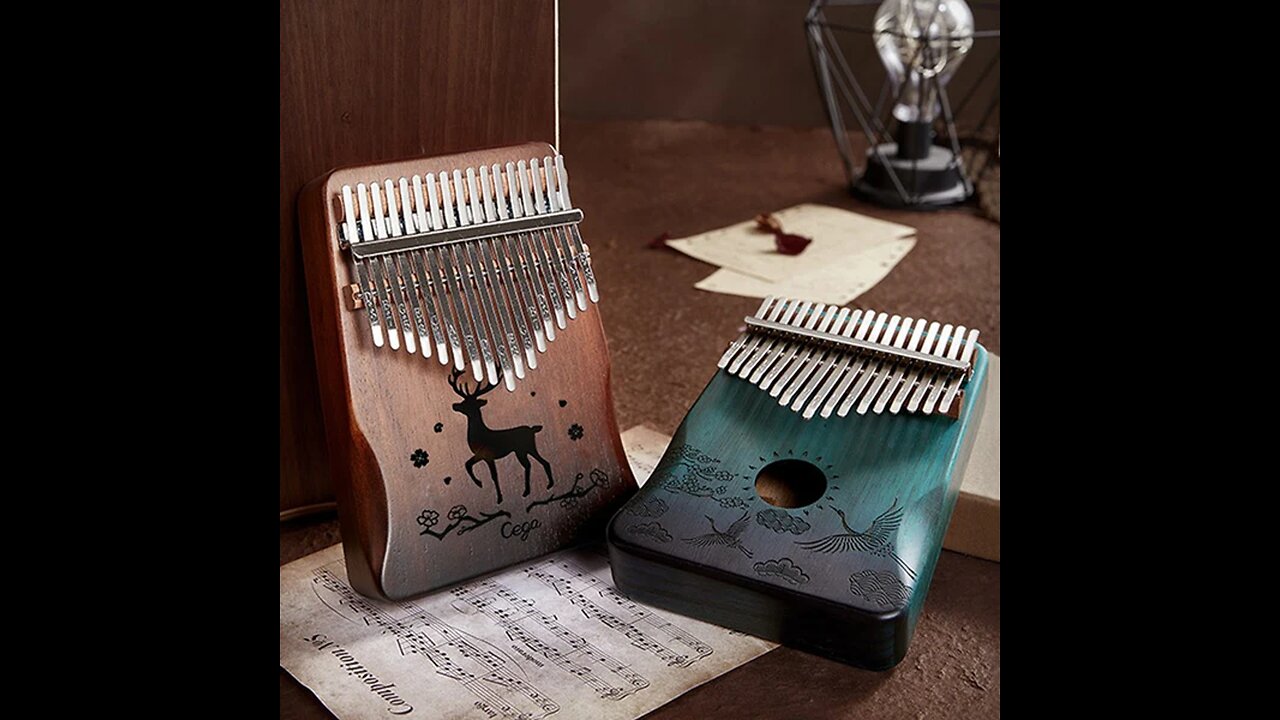 Portable Kalimba, with 21 Keys & Solid Wood Board, for Kids, Adult, Beginners, Professional