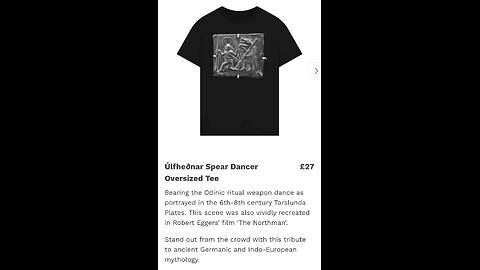 New Hidden History Channel merch! Úlfheðnar Spear Dancer Oversized Tee