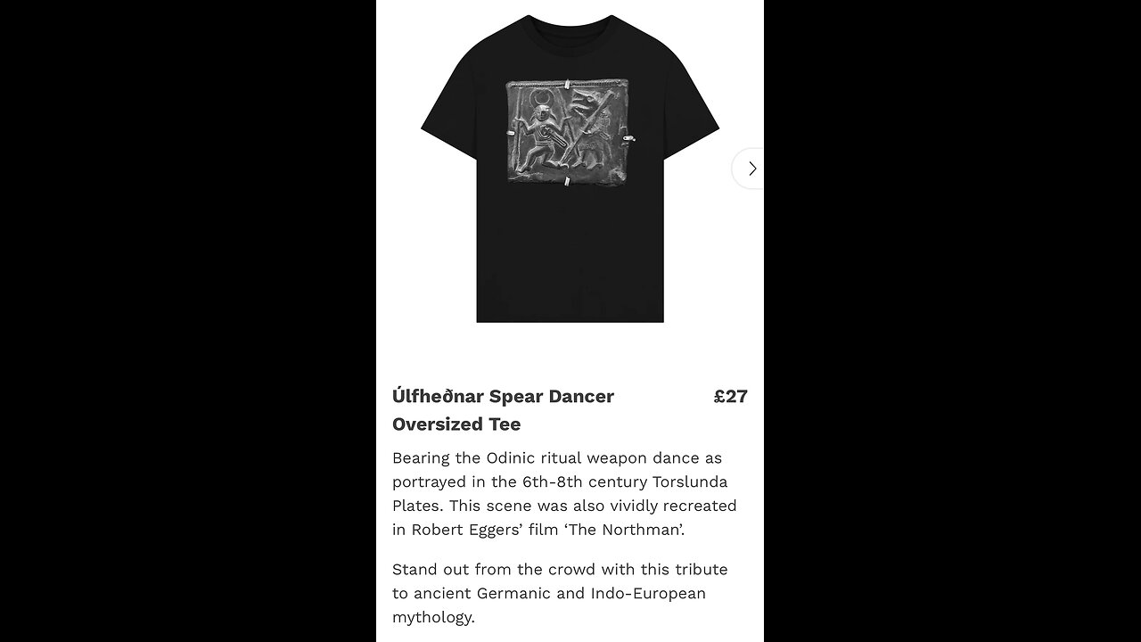 New Hidden History Channel merch! Úlfheðnar Spear Dancer Oversized Tee