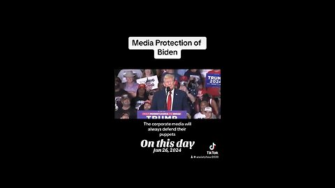 FLASHBACK: Trump on the medias protection of Biden