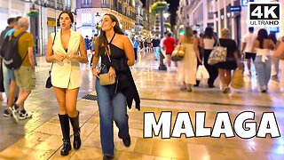 Spain MALAGA Walking Tour in October Costa del Sol Andalusia
