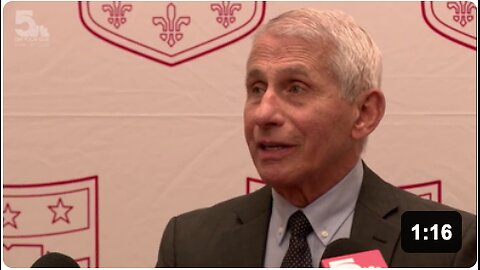 Fauci: One of the things we did right during "the pandemic" was getting a "safe and 95% effective" vaccine into people's arms in just 11 months