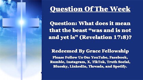 RBGF LIVE "Question Of The Week"