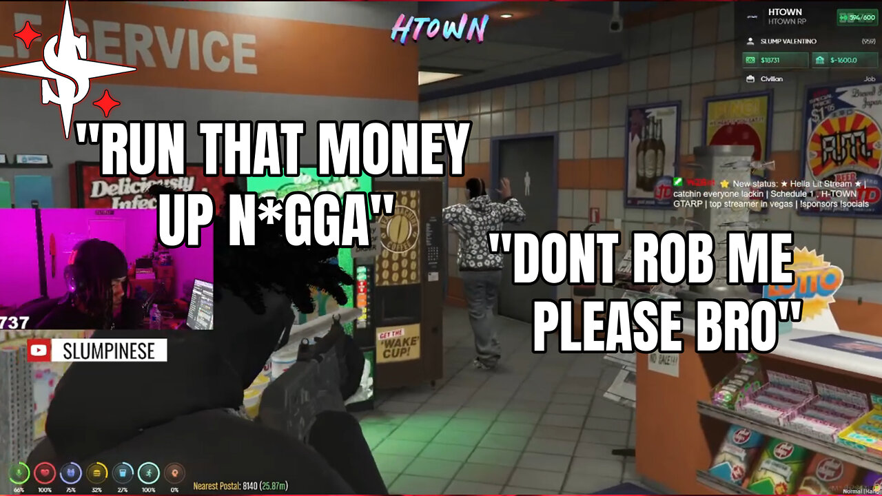 Unc Gettin Caught Lackin at the Gas Station [H-TOWN GTARP] (Short Scene)