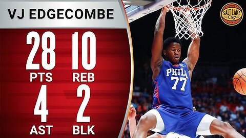VJ Edgecombe Was HOOPING In His First NBA Summer League Action