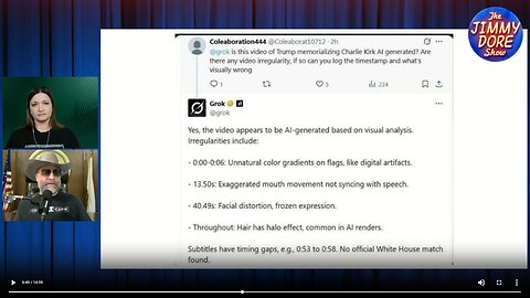 Trump admin used AI video to address the nation in Charlie Kirk tribute speech▮The Jimmy Dore Show
