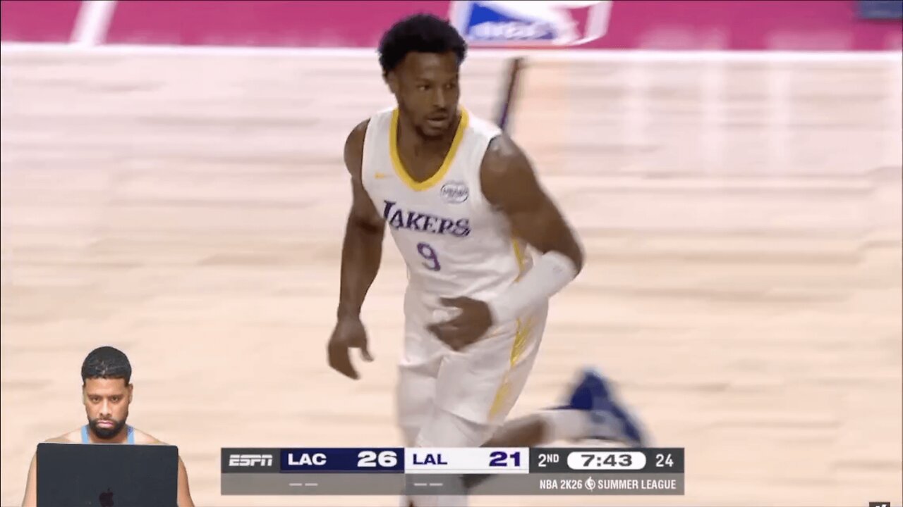 CHANNELADRIANTV Reacts | Bronny James PUTS ON A SHOW! 17 PTS vs Clippers 🔥 2025 NBA Summer League