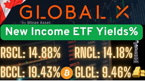 NEW Global-X High Yield ETFs Declare First Distributions | RSCL GLCL RNCL BCCL: 9% - 20%+ Yields