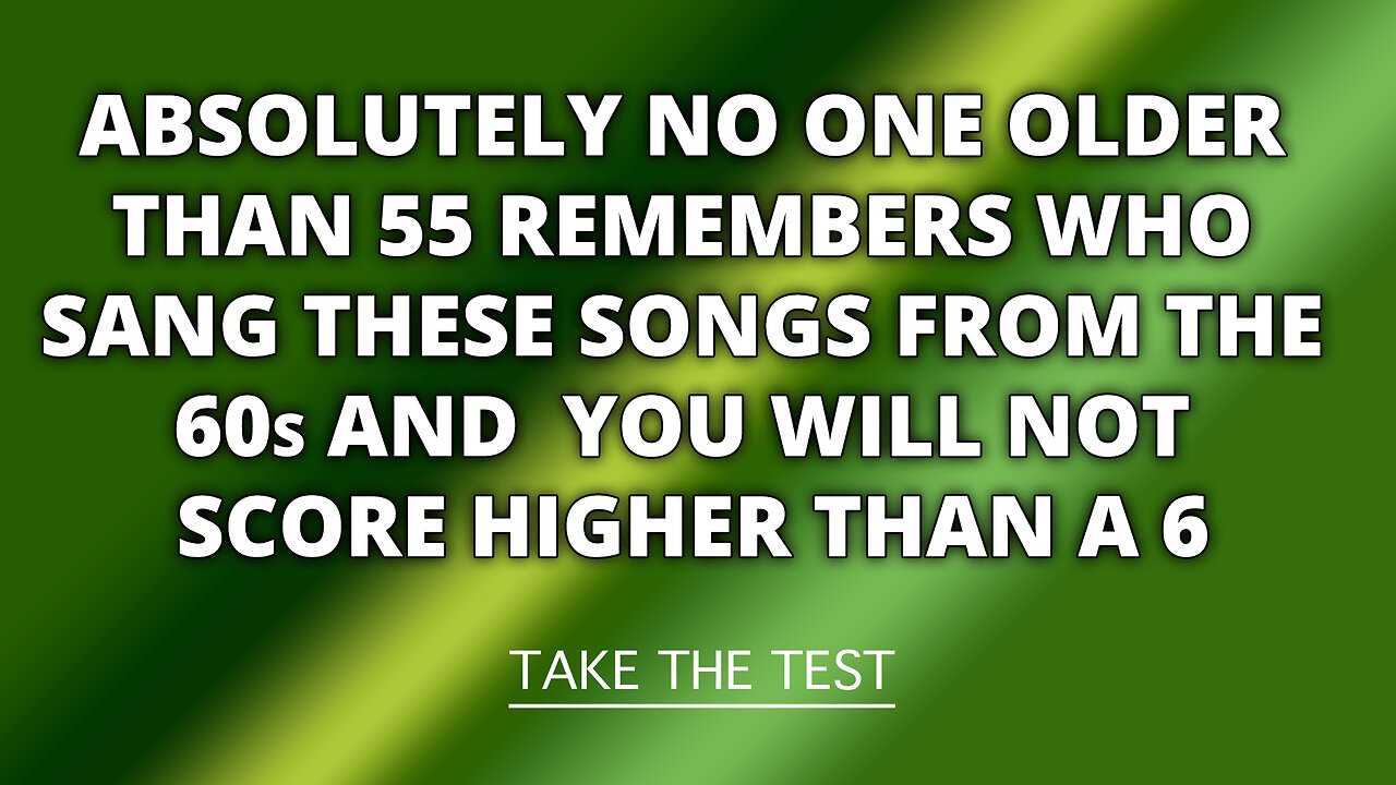 Who Performed These 1960s Hits?