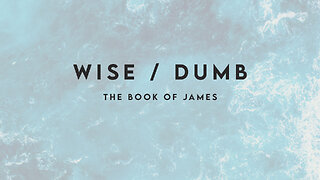Wise/Dumb | The Book of James Chapter 1