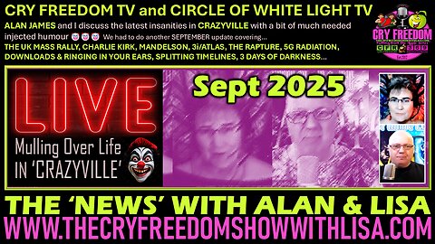 MULLING OVER LIFE IN 'CRAZYVILLE' with Alan James SEPT 15th 2025 🤡