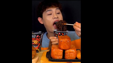 Ghost Pepper Noodles with luncheon Meat