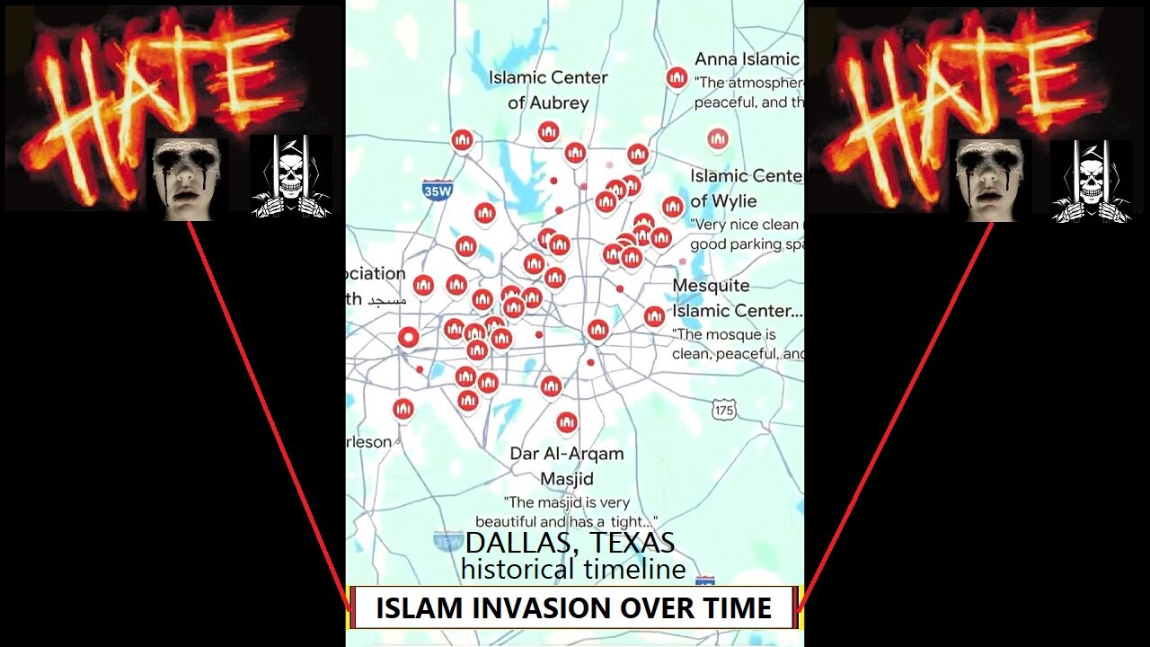 historical timeline ISLAM INVASION OVER TIME of Dallas, Texas