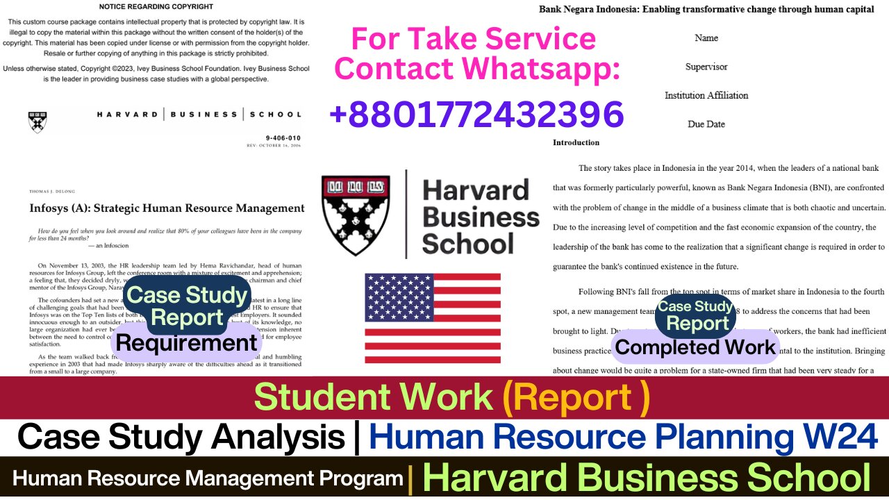 Student Work (Report)|Human Resource Planning W24 – Strategic HR Case Study |Harvard Business School