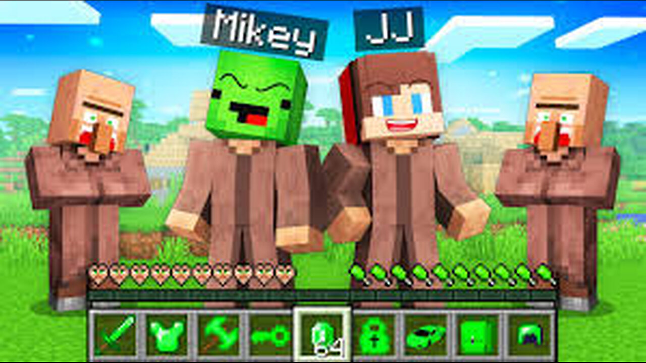 JJ And Mikey BECAME Villager And Witch For 24 Hours in Minecraft