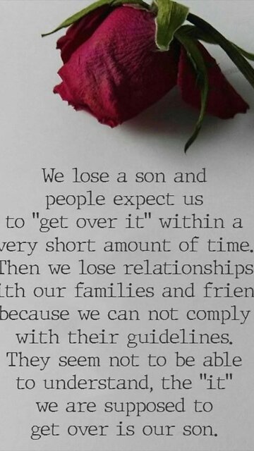 The grief of losing a child never ends