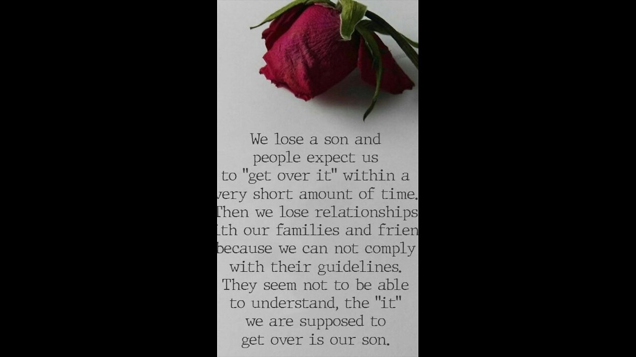 The grief of losing a child never ends