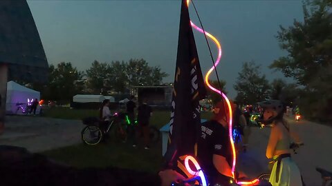 Bike riding in toronto with the neon riders #fyp #irl #biking