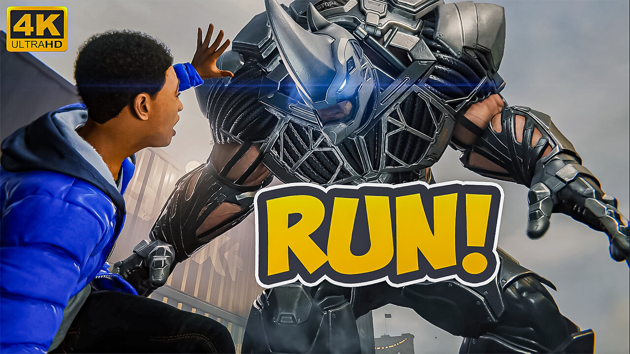 Can Miles Morales Escape From The Rhino | Marvels Spider-Man Gameplay
