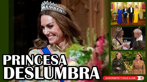 Princesa de Gales deslumbra con su vestido y tiara en banquete real