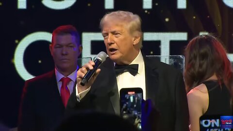 President Donald Trump attends a New Year's Eve Party