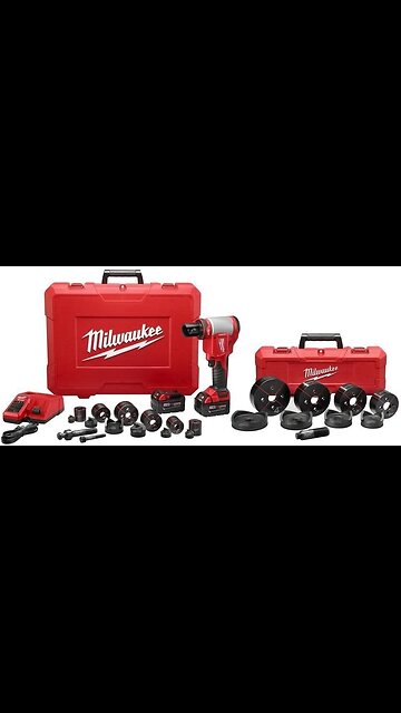 Milwaukee 2676-23 M18 Forcelogic 10-ton Knockout tool 1/2" to 4" Kit
