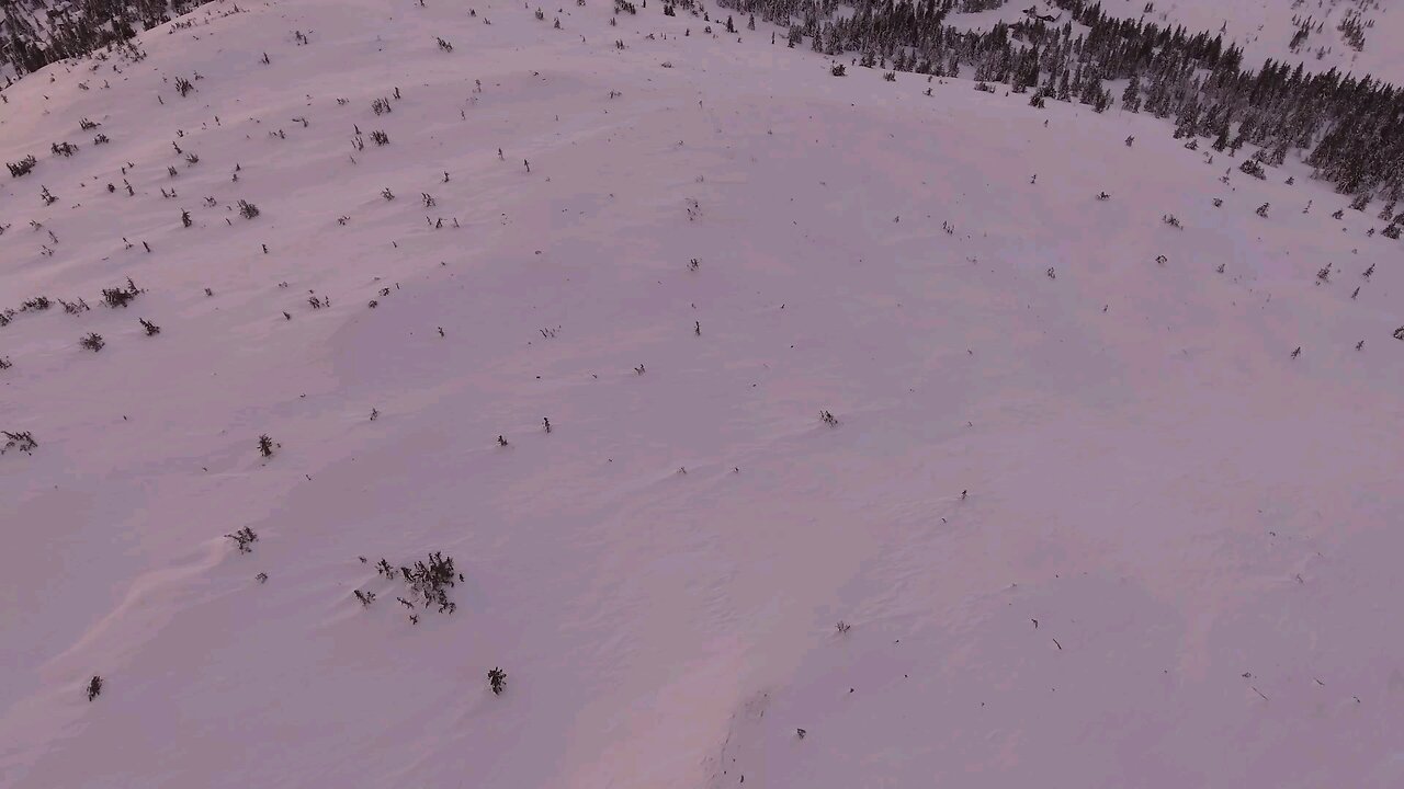Aerial Shot Of Snowy Mountain
