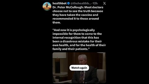 Doctors made a mistake promoting the covid vax, took it themselves and are forever traumatized by it