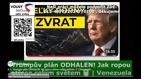 4.1. 2026 Trumpův plán ODHALEN! Jak ropou otřese celým světem 🛢️ | Venezuela